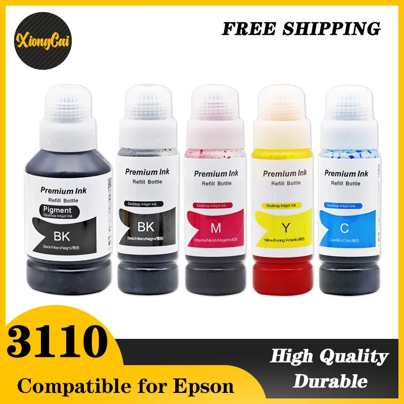 Ceruzabél Festék tint számára epson ecotank L6170 L6160 L6190 L4150 L4160 L3150 L3110 Nyomdász tint Széria ecotank tint bottles T001