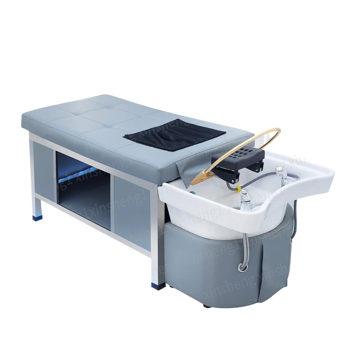 

Современная роскошная мебель для парикмахерской, белое мытье, массажная чаша для шампуня, стул