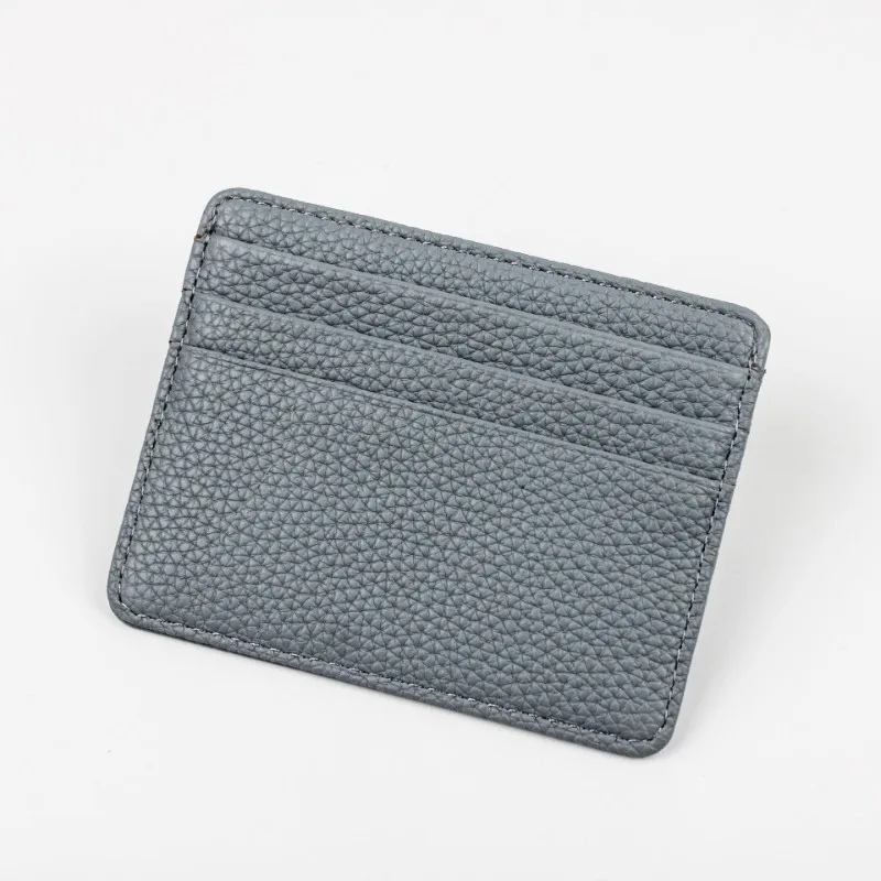 New Simple Lychee Pattern Multi-card Mini Card Sleeve Ultra-thin Fashion Change Card Holder