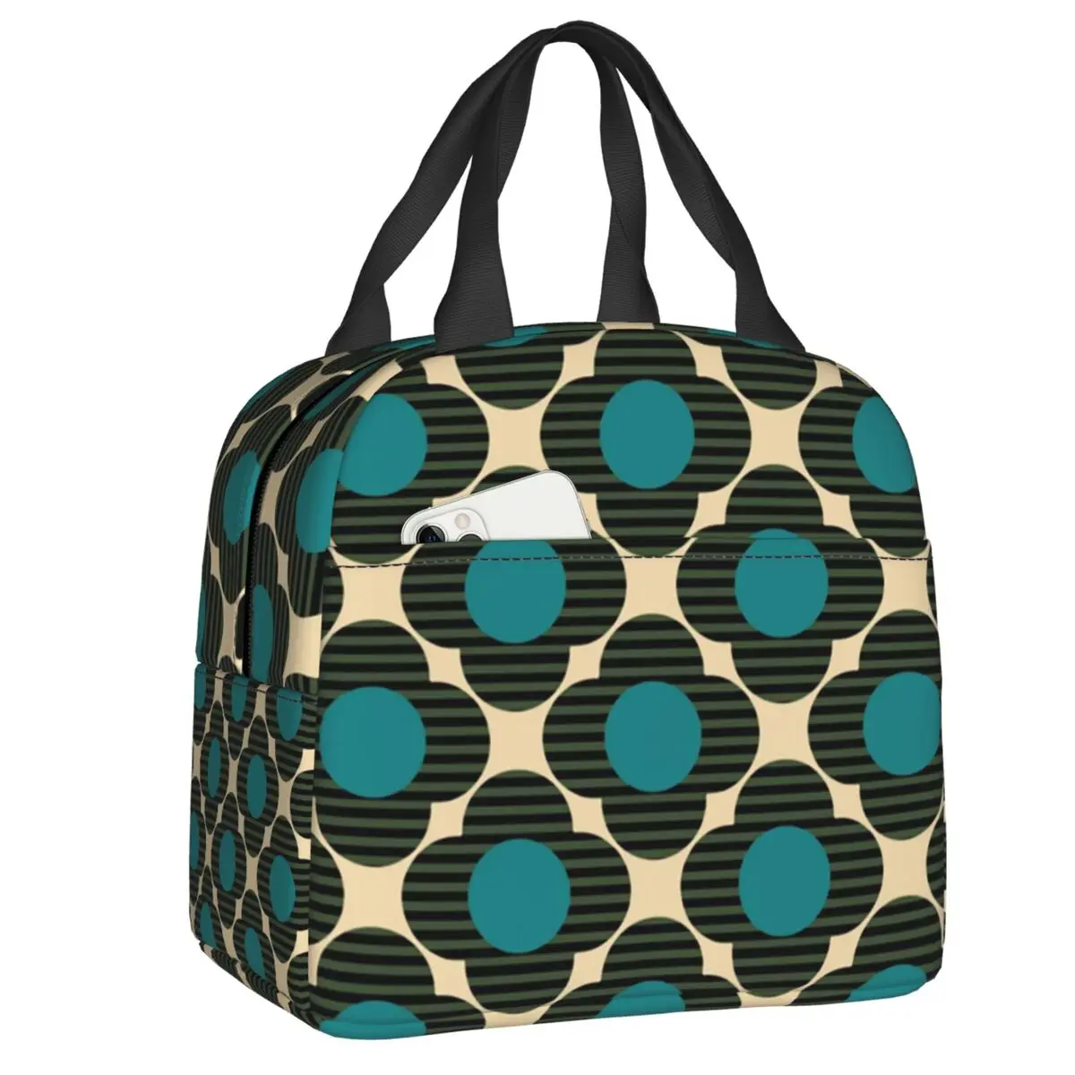 Custom Orla Kiely Flower Stem Insulated Lunch Tote Bag for Women Scandinavian Flowers Portable Thermal Cooler Food Lunch Box