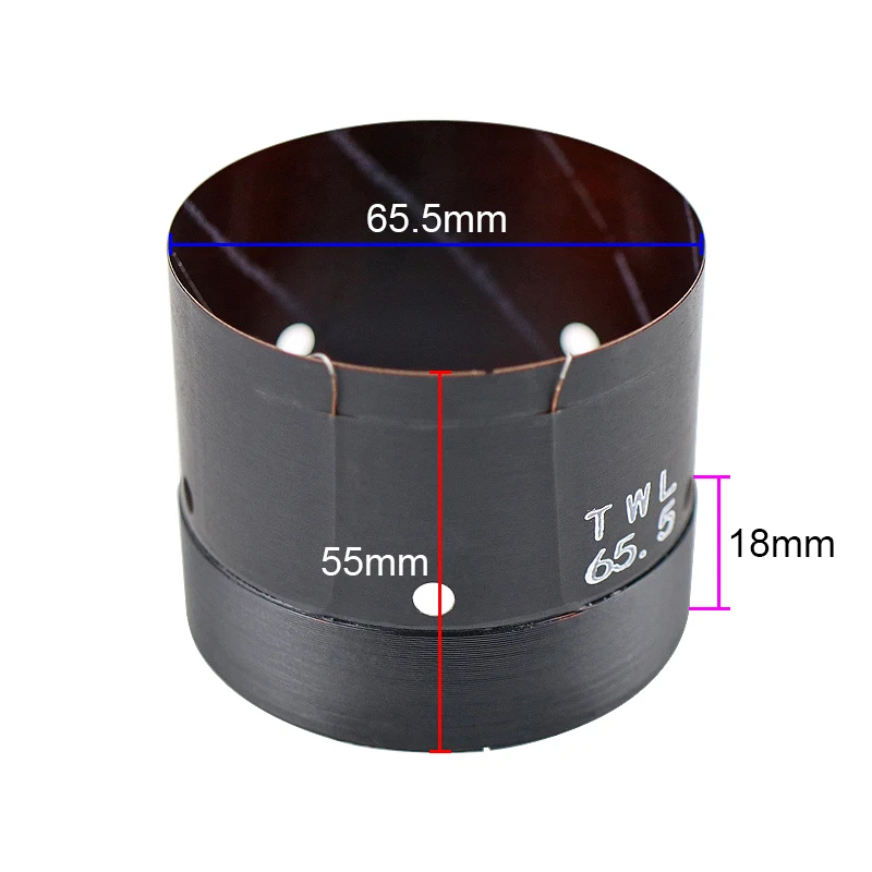 GHXAMP 65.5mm Speaker Voice Coil 6OHM Woofer Round Copper Wire Coil Glass Fiber Skeleton For Bass Speaker Parts Diy 2PCS