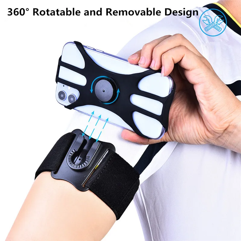 Sports Armband Universal Outdoor Phone Holder Wrist Case Gym Running Phone Bag Arm Band Case for iPhone 14 11 Pro Max