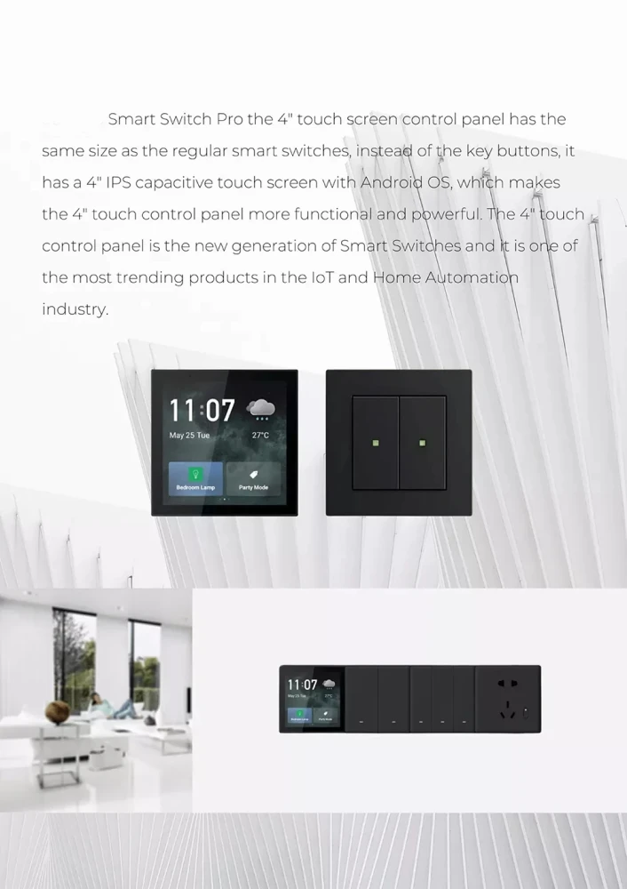 ABUK home automation system smart solution remote control tuya zigbee smart home house control panel switch