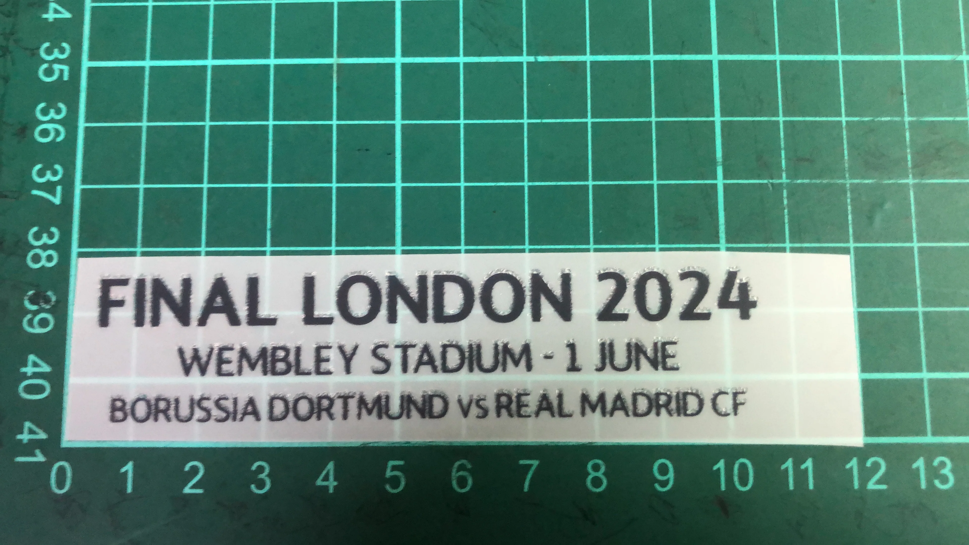 رقعة UCL FINAL London 2024 لتفاصيل المطابقة لقميص كرة القدم