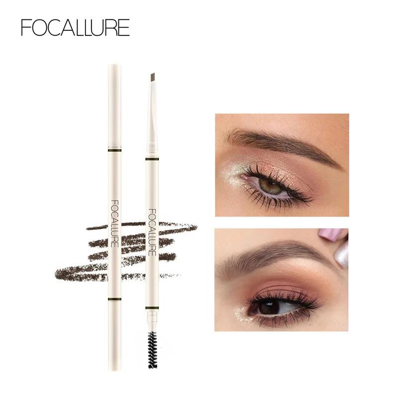 FOCALLURE Eyebrow Pencil Ultra Fine Eyebrow Enhancer Pen Brown Waterproof Long-lasting Precise Eye Brow Makeup Beauty Cosmetics