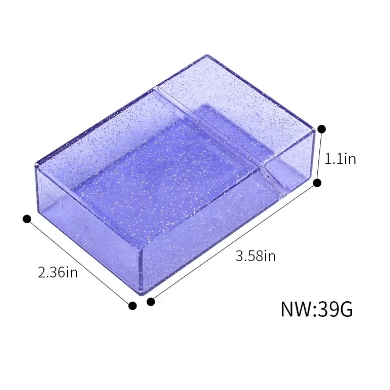 Ins Transparent Storage Box Blingbling Photo Card Holder Box Case Container Idol Kpop Albumes Photo Storage Box Stationery