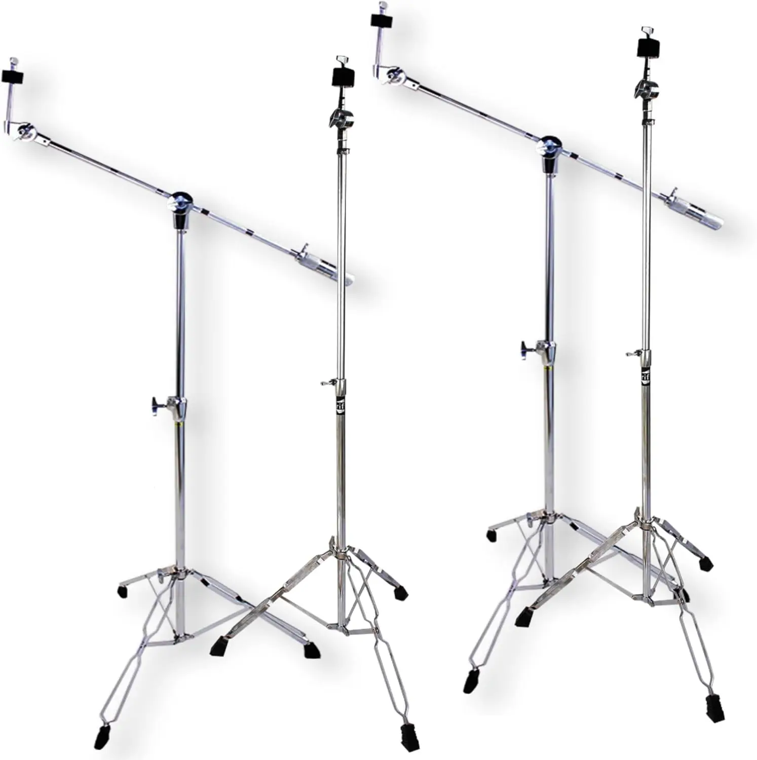 Cymbal Boom Stand & Straight Cymbal Stand Combo Set by GRIFFIN | Percussion Drum Hardware Kit for Mounting & Holding Crash, Ride