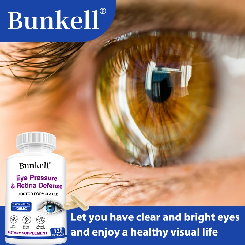 Supplement voor oogdruk en retinaal verdediging, ondersteunt een gezonde oogdruk, circulatie en oogweefsel, 120 capsules