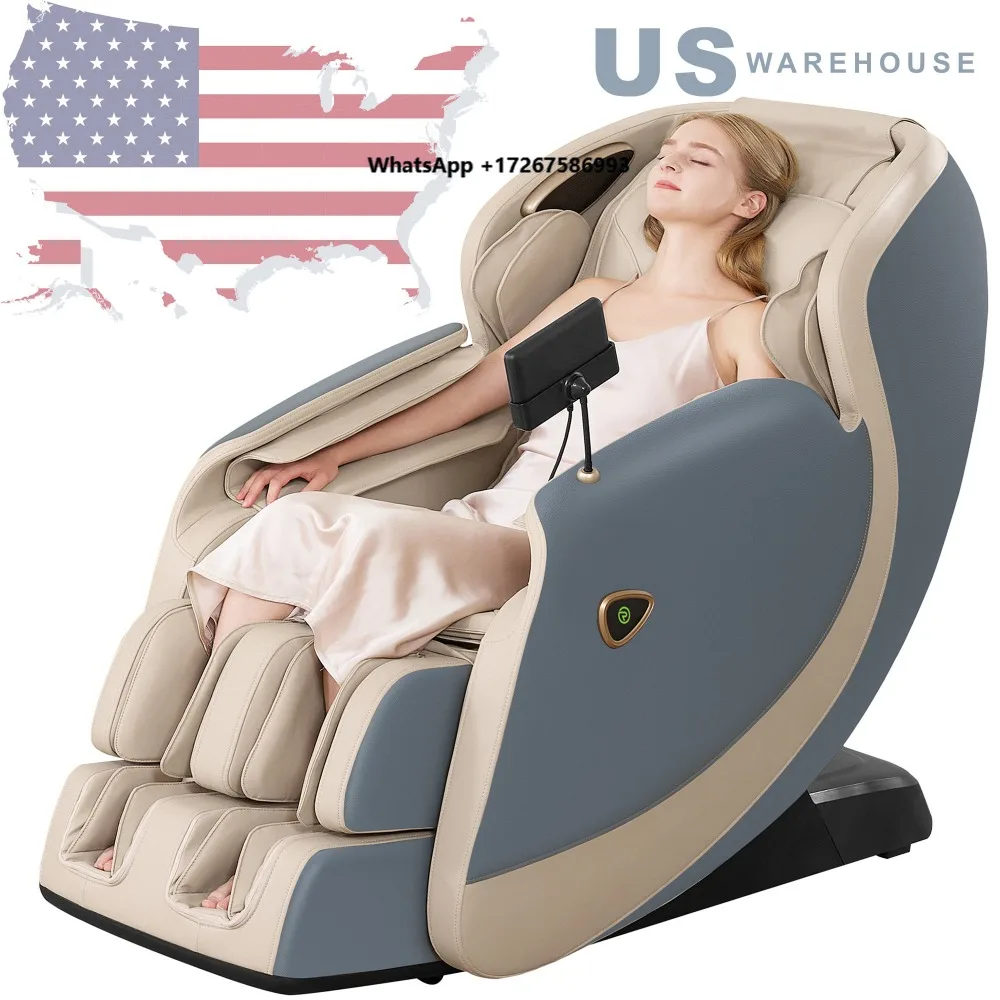 Electric Massage Chair US Warehouse Stock Blue Beige Upholstery Side Control Tablet for Living Room Bedroom