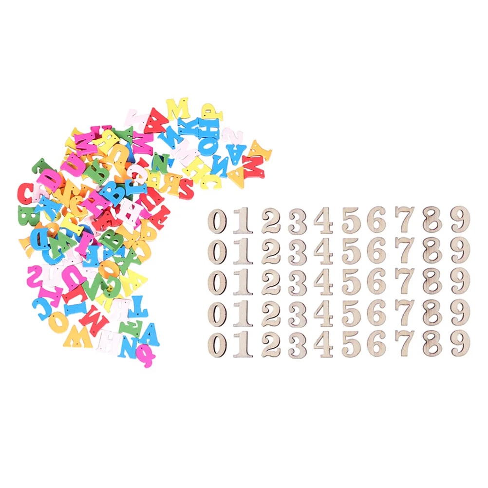 

Wooden Letters Numbers 2 Bags Unfinished Smooth DIY Decor Alphabet Figures Christmas Home Party Craft Garden Bedroom