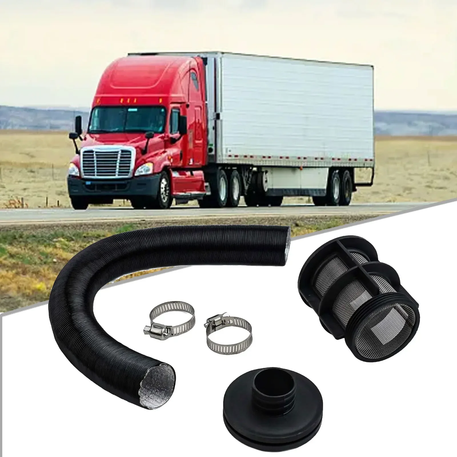

Air Filter Outlet Hose 25mm Duct Pipe Efficient Hot And Cold Air Duct Hose Clip Included Long-lasting Use Enhanced Safety