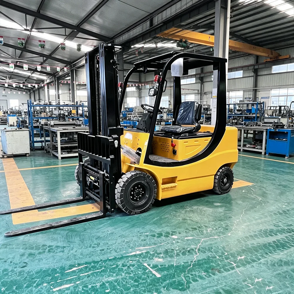 Factory Price 4 Wheel Electric Forklift 3 Ton Forklift Truck with 4500mm 3-stage Free Lift Mast for Sale
