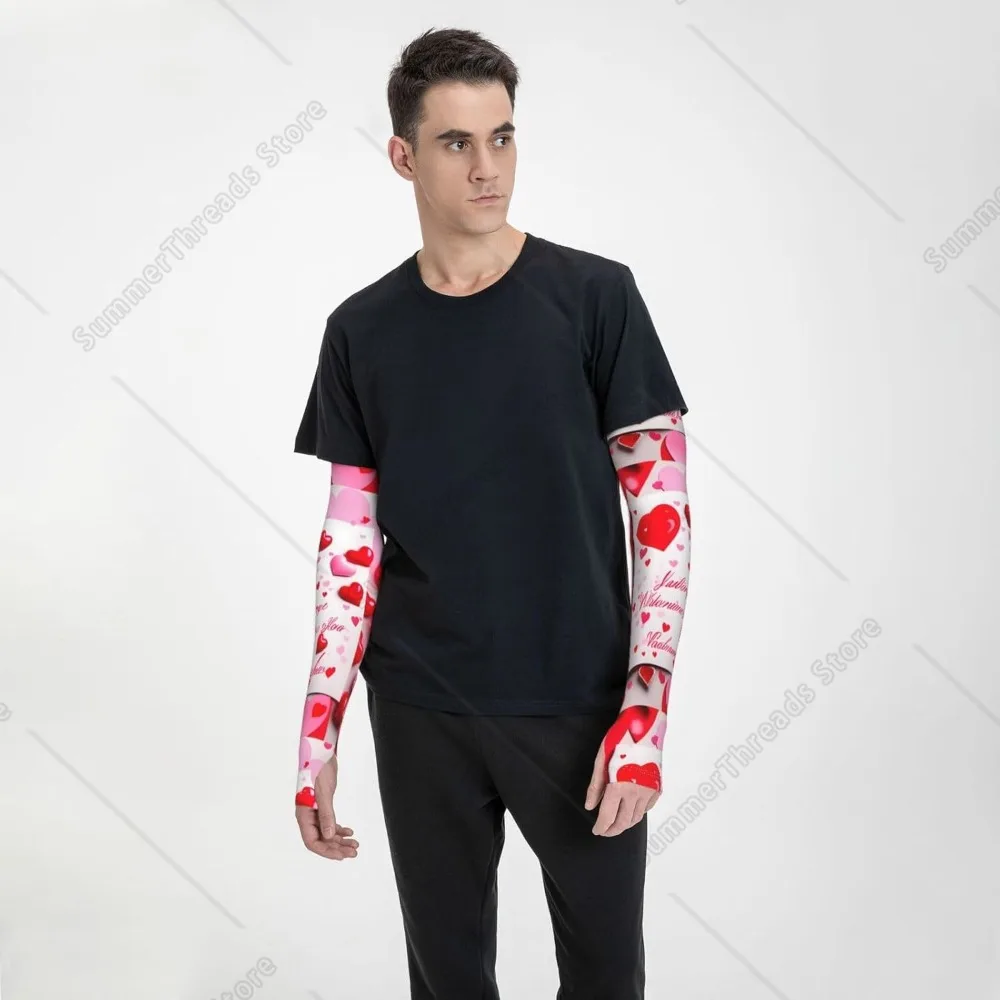 Lover Day Print Kühlarmabdeckung für Erwachsene mit Daumenlochschutz, passend für Outdoor-Aktivitäten