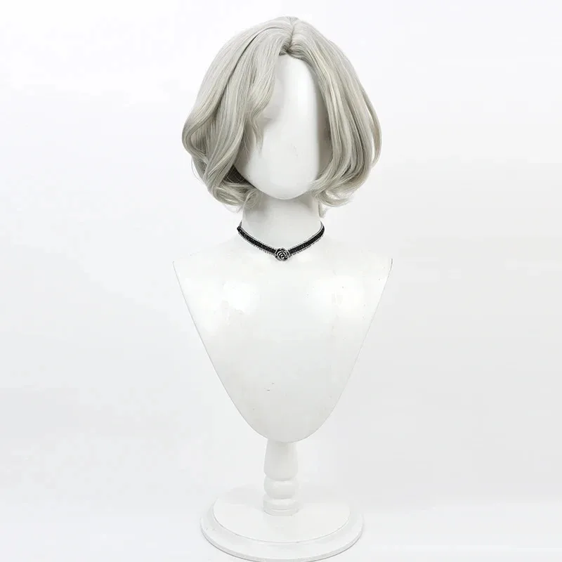 SS23Delicious in Dungeon Mithrun Cosplay pelo sintético corto gris resistente al calor Halloween carnaval fiesta de juegos de rol + peluca C