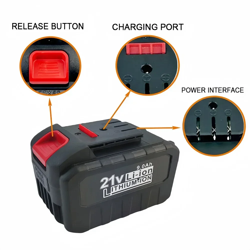 For Dayi Universal 21V 9000mAh high-power Electric Saw Angle Grinder Lithium Battery, Electric Wrench Tool Special battery.