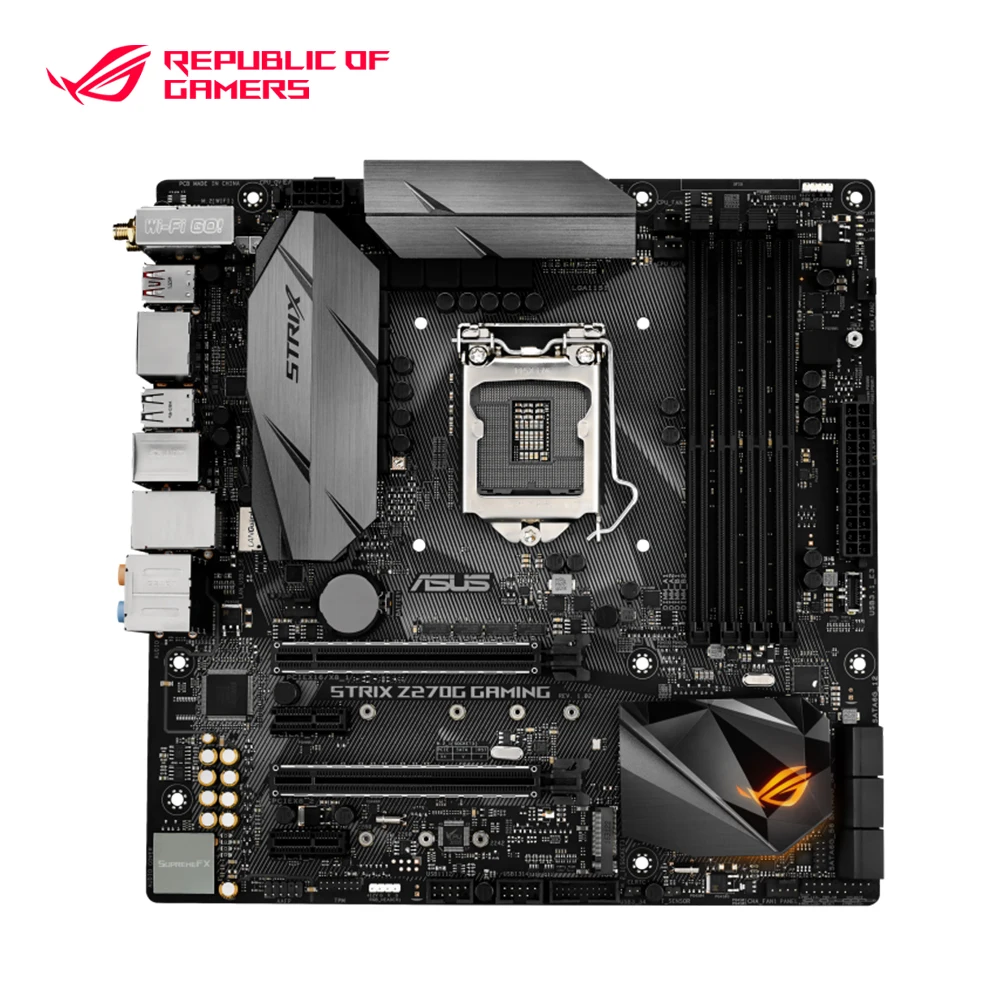 Imagem -01 - Placa-mãe Gamer Asus-strix Z270g Soquete Lga 1151 para i7 7700k Suporta 4x Dimm Máx. 64gb Ddr4 Micro Atx Fator de Forma Usado
