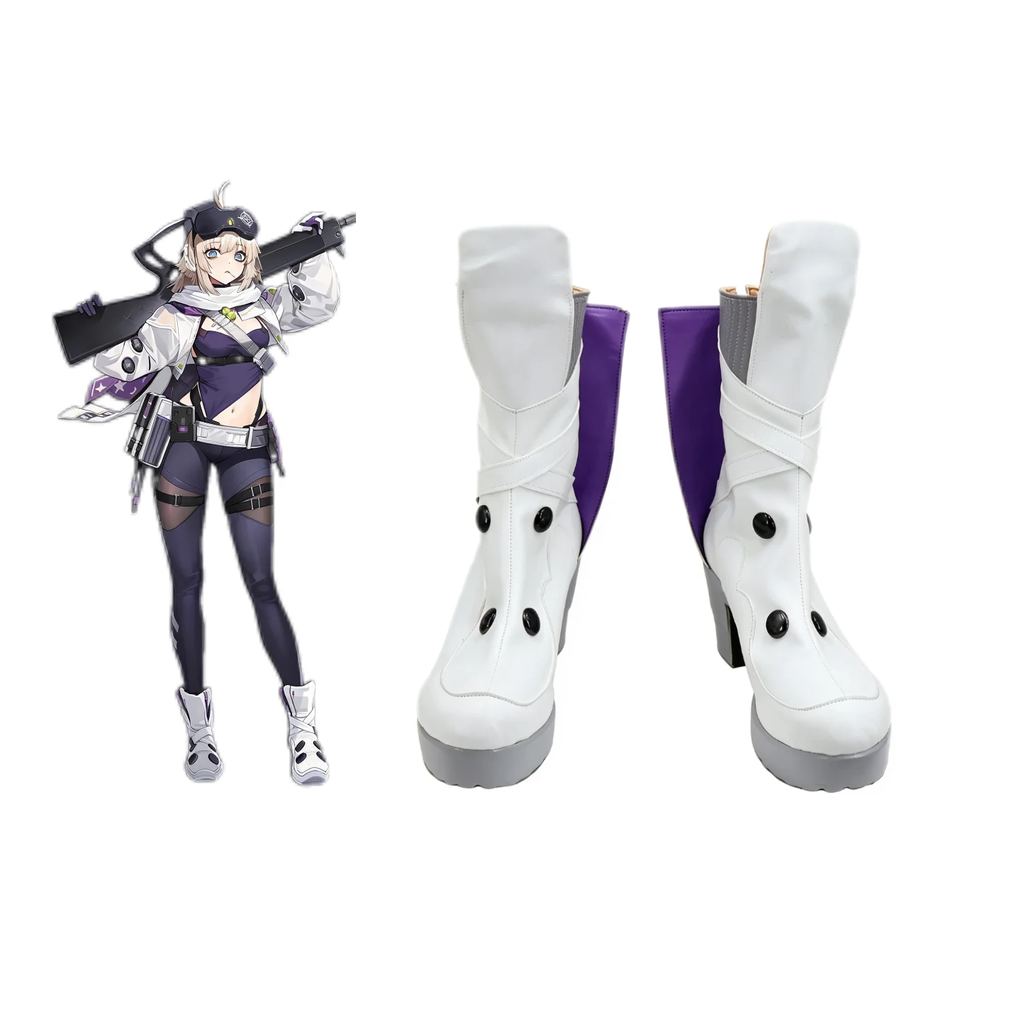Game The Shoes are Suitable for Cosplay Frontline Linde Custom Made Cosplay Shoes Boots Halloween Carnival Props