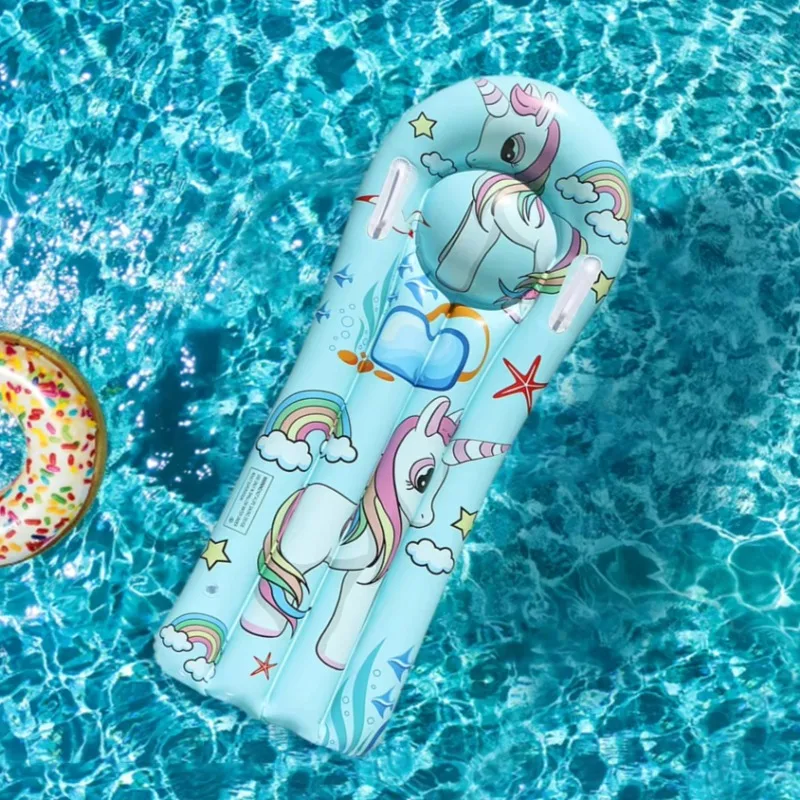 Juguetes acuáticos para niños, esteras flotantes reclinables, portátil, piscina de verano, playa, colchón de aire inflable, accesorios de natación duraderos de PVC