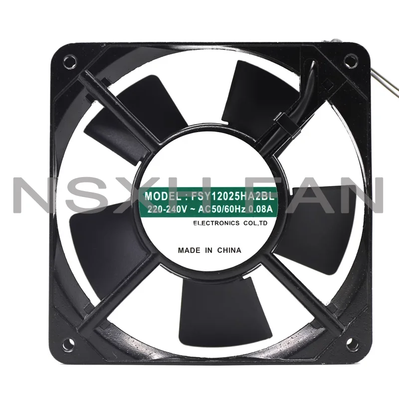 Ventilador fsy12025ha2bl 12 centímetros 220v 0.08a 12025, novo