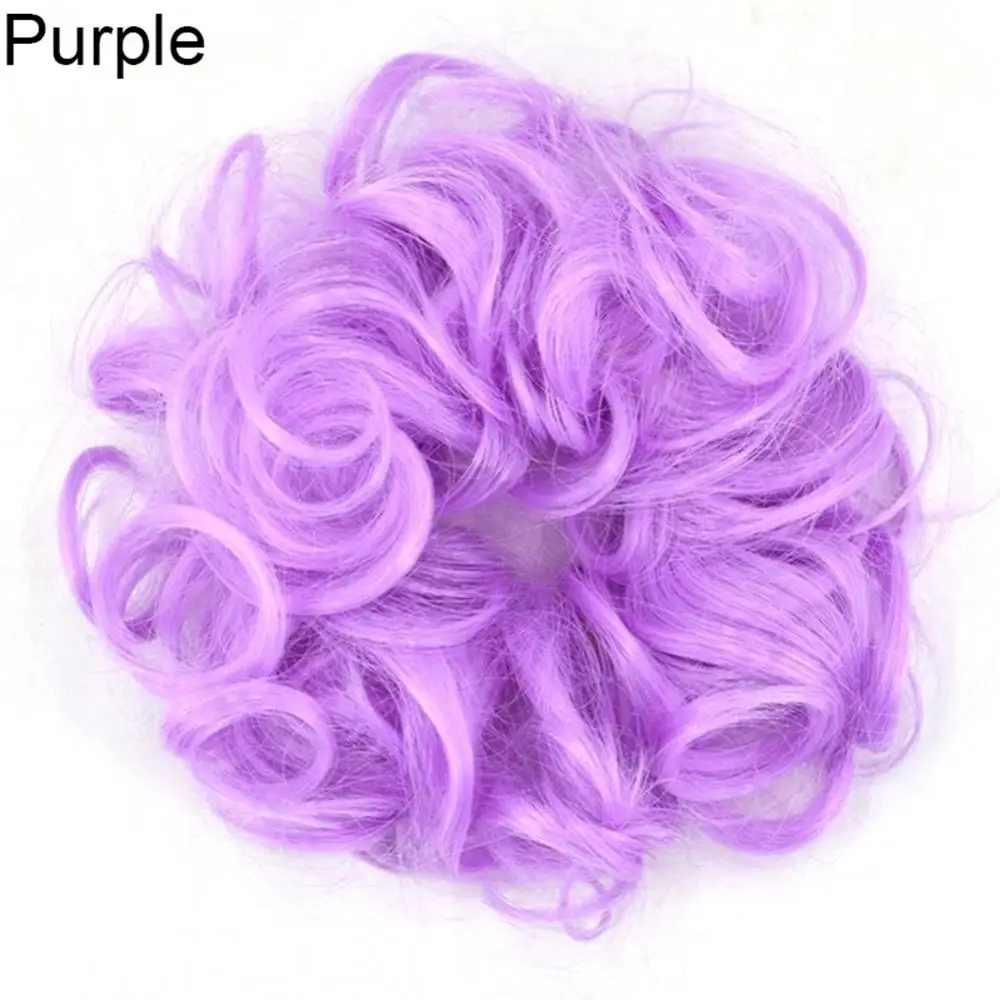 

Women Hair Bun Extension Wavy Curly Messy Donut Chignons Wig Hairpiece Hair Piece Wig Hair Piece Blonde Synthetics Styling Tools