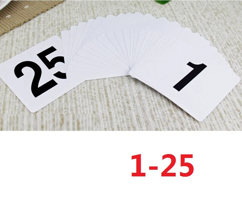 25 Cartes Numéros De Table 1-25 En Acrylique Double Face - Chevalets Pour Mariage, Banquet Et Fêtes