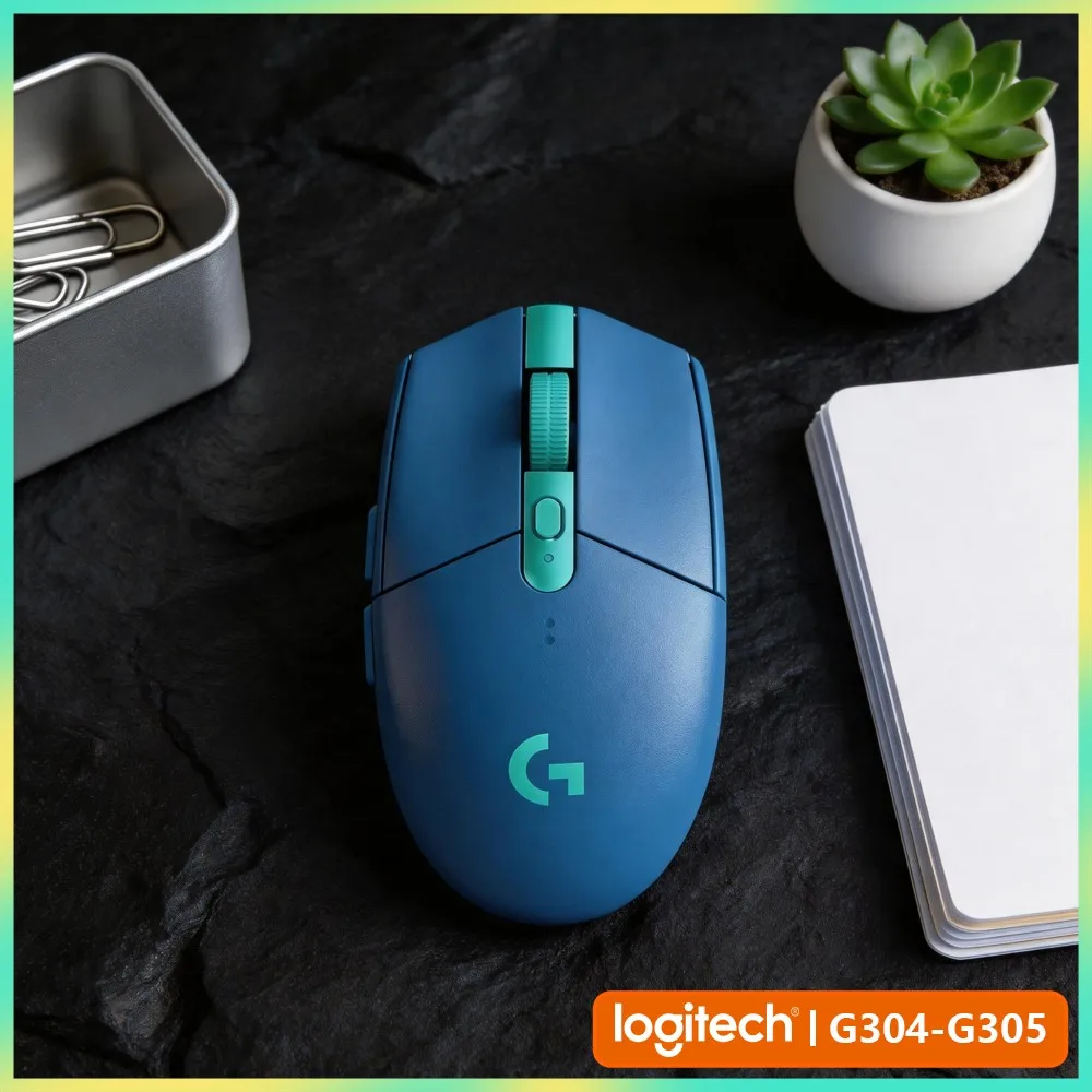 Gaming Mouse Logitech G305 Wireless, 12000 DPI HERO, 6 Keys, 250Hr Battery, 99G Lightweight, LIGHTSPEED 1Ms, PC Mac Laptop