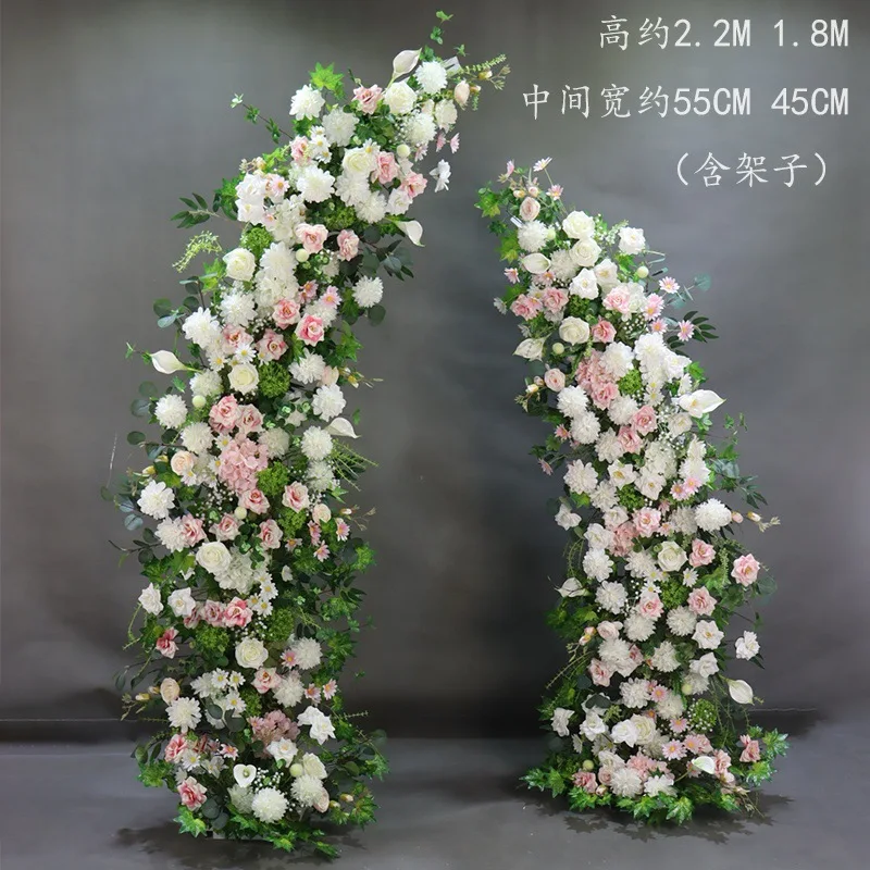 Wedding props Horn sheep horn door wrought iron finished floral arch frame flower outdoor lawn wedding
