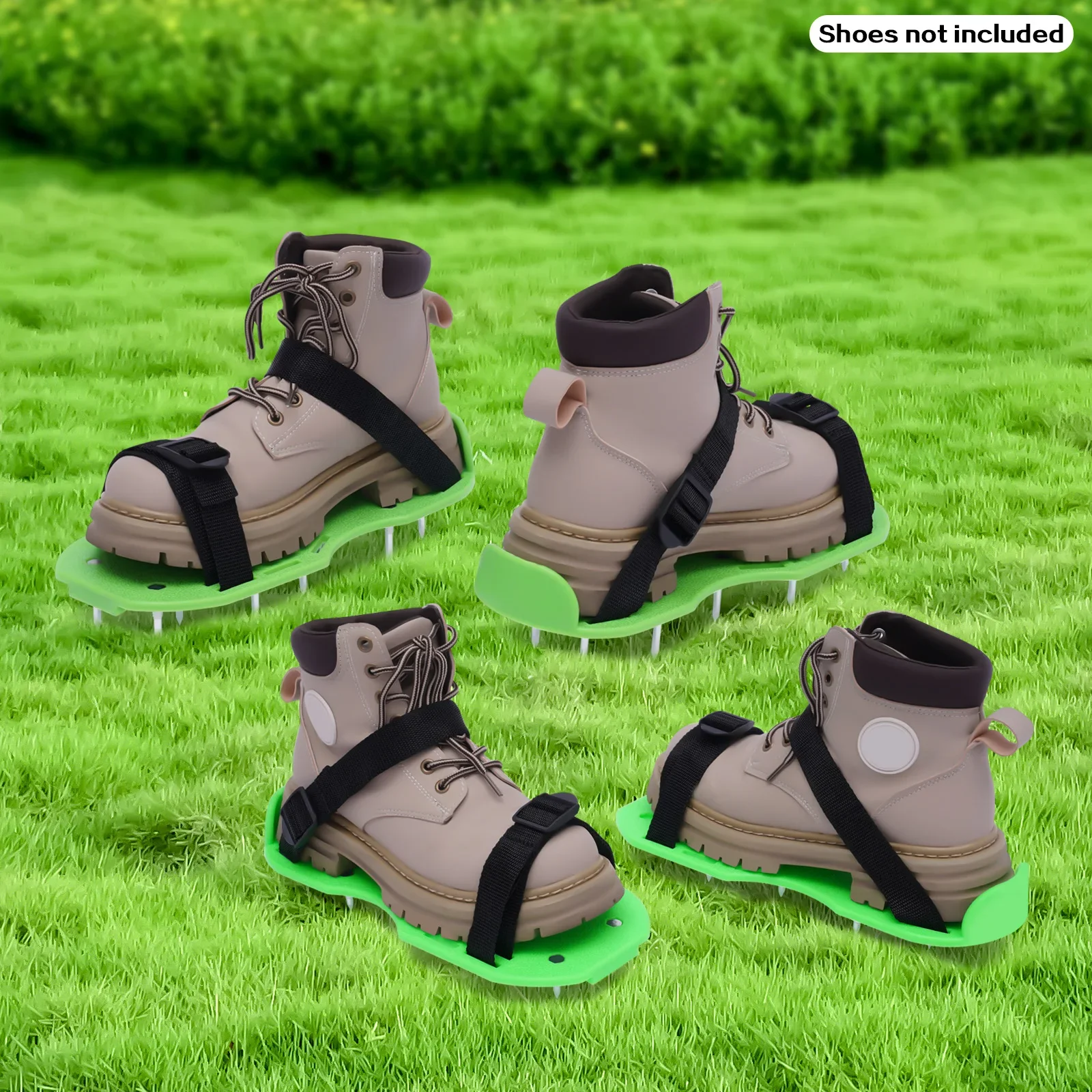 ABS Plate Spiked Screed Shoes Spiked Shoes Universal Adjustable Snap Short Spikesstrap Shoes Spikes Non-Slip Outdoor Sport Tools