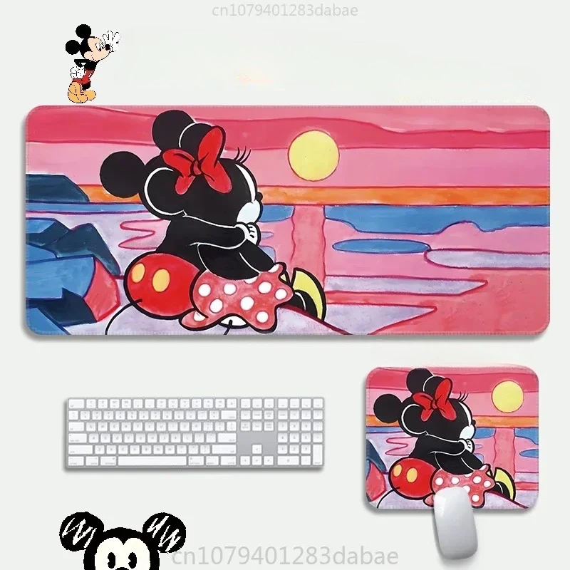 

Коврик для мыши из искусственной кожи с рисунком из искусственной кожи, водонепроницаемый коврик для мыши с Микки и Минни Диснея, большой маленький милый коврик для офисной компьютерной клавиатуры, водонепроницаемый настольный коврик
