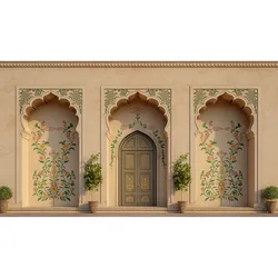 Moroccan Rajasthani Arches Door Backdrop Arabic Ancient Indian Mosque Mahal Islam Rajasthani Wedding Background Party Decor Boho
