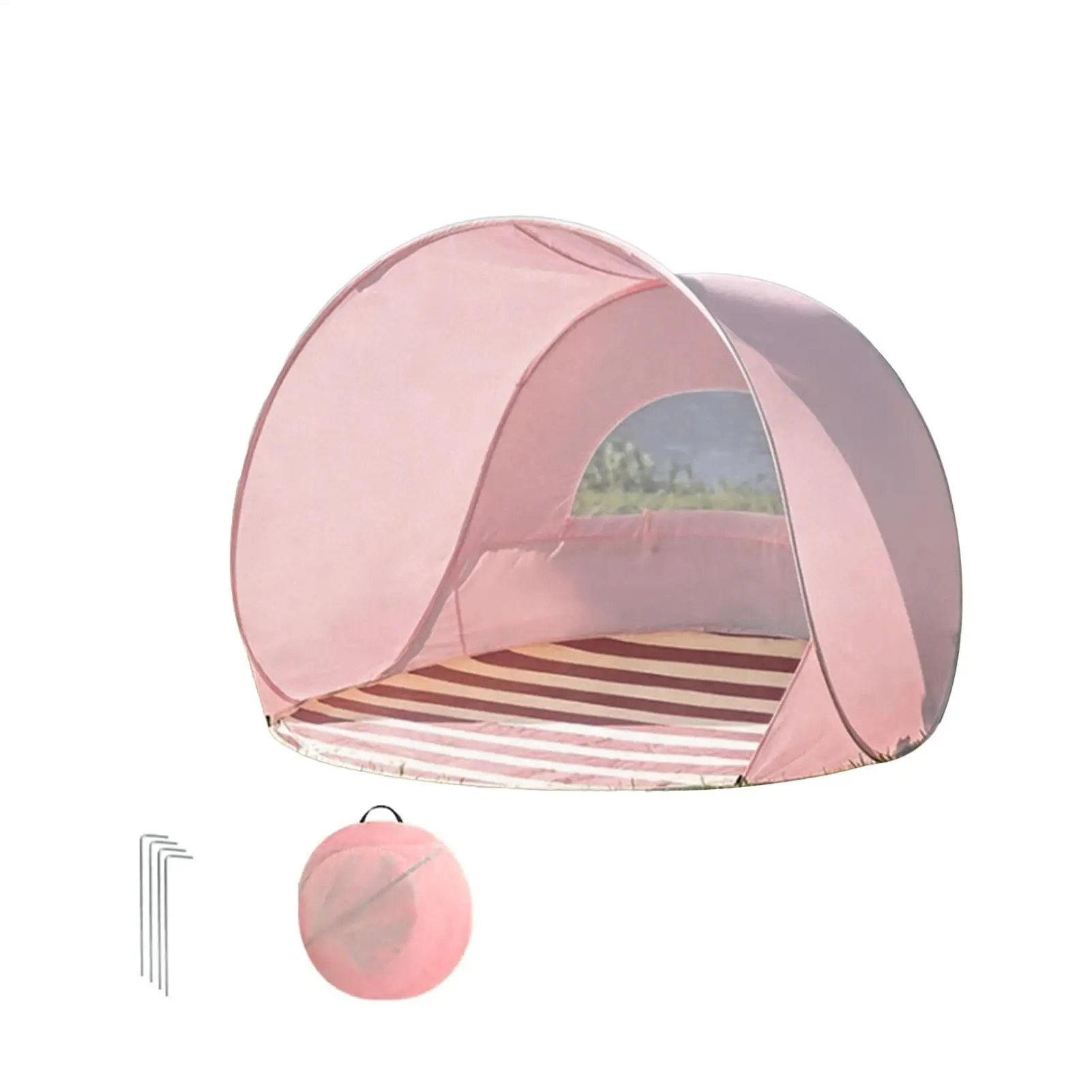 Outdoor Portable Camping Tent One Click Open Beach Sun Shelter Tent Sunshade Canopy for Garden Picnic Backyard Pool