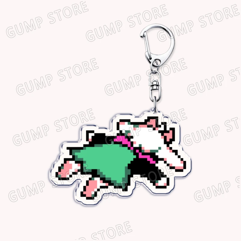 Cute Game Deltarune Keychains for Accessories Ralsei Kris Susie Spamton Undertale Angel Jewelry Keyrings Fans Gaming Gamer Gifts