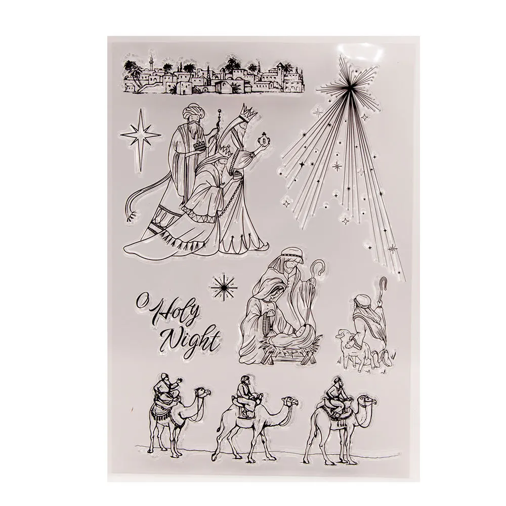 Transparent Stamps Christmas character  Rubber Silicone Seal for DIY Scrapbooking Card Making Album Decoroation Crafts