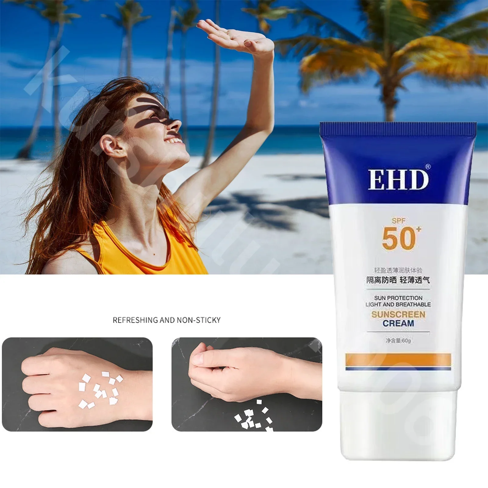 EHD Facial Brightening Sunscreen with 50 UV Clear Protection Isolation Waterproof Sweat-proof Refreshing Outdoor Sun Protection