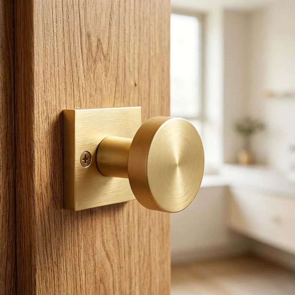 Modern Rectangle Style Matte Black Door Knobs with For Privacy Lock Aluminum 19cm 11cm 8cm 60mm 70mm Backset Support