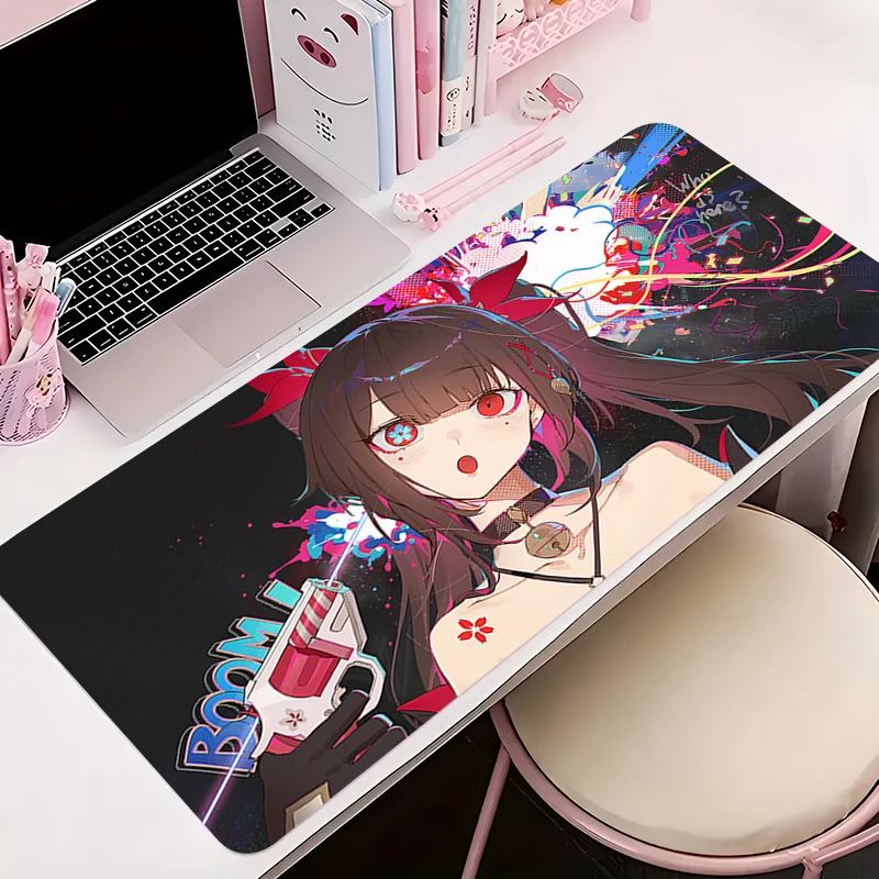 

Mouse Pad Office PC Accessories H-honkai Star Rail Sparkle Keyboard Mat Anime Pattern Anti-slip Rubber Mousepad Gamer Desk Mat