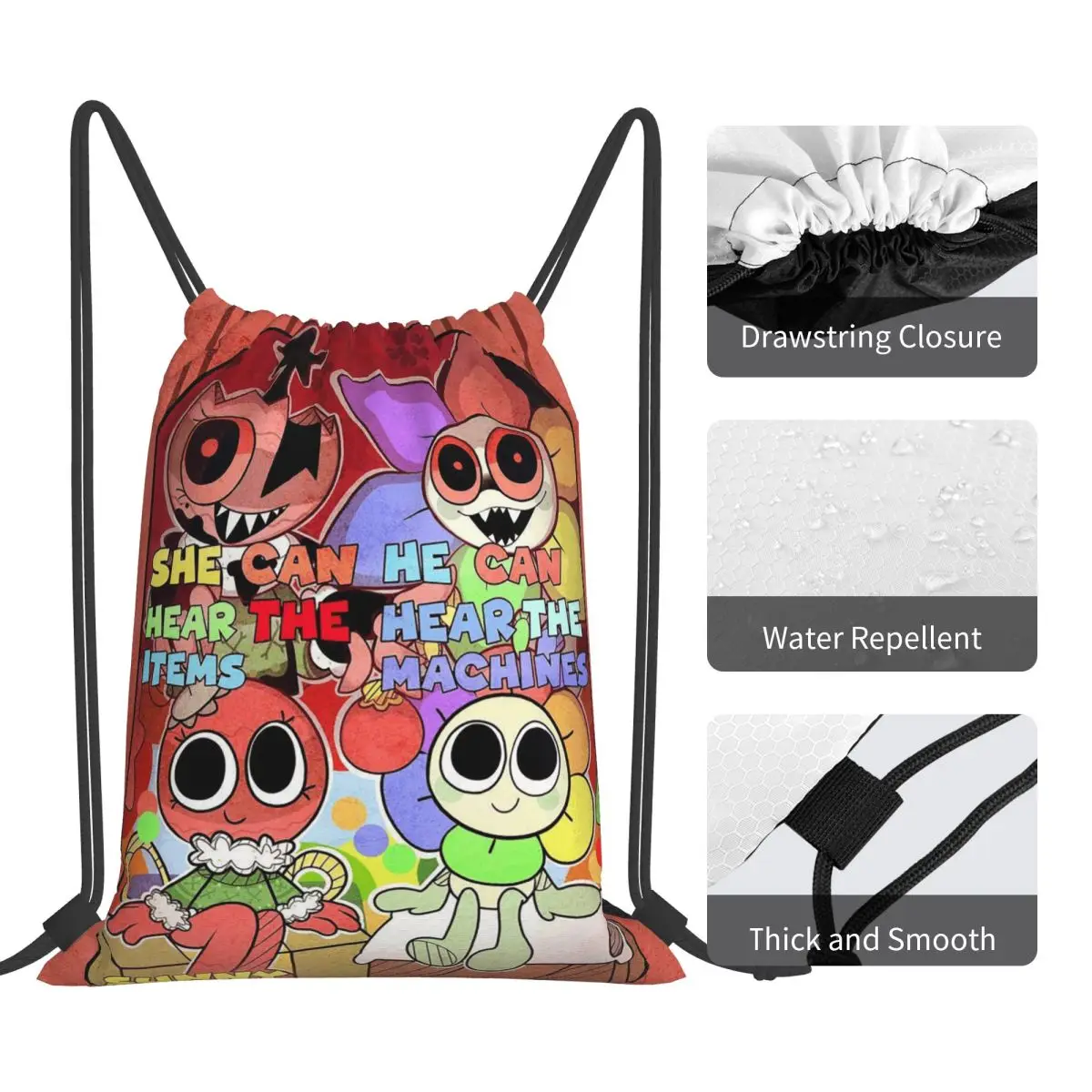 حقائب ظهر Bobette and Dandy Cartoon Dandy's World حقائب ظهر كاجوال برباط حقيبة أحذية حقائب كتب للمدرسة للرجال والنساء