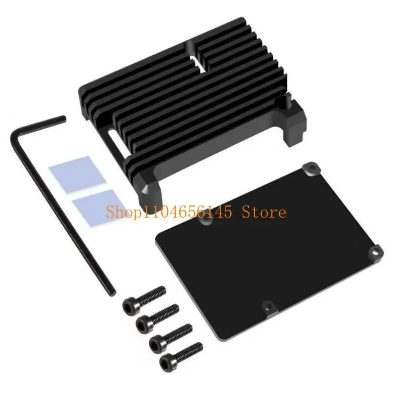 652F 4B Armors Case Heat Dissipation Case for Raspberry Pi4B Featuring Double Fan