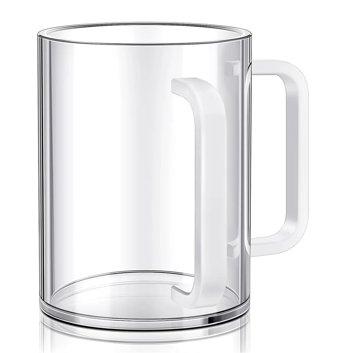ABQR Hand Washing Cup with Dual Handles Acrylic Washing Cup for Netilat YadayimNegel Vasser Wash Cup Handles for Jewish White