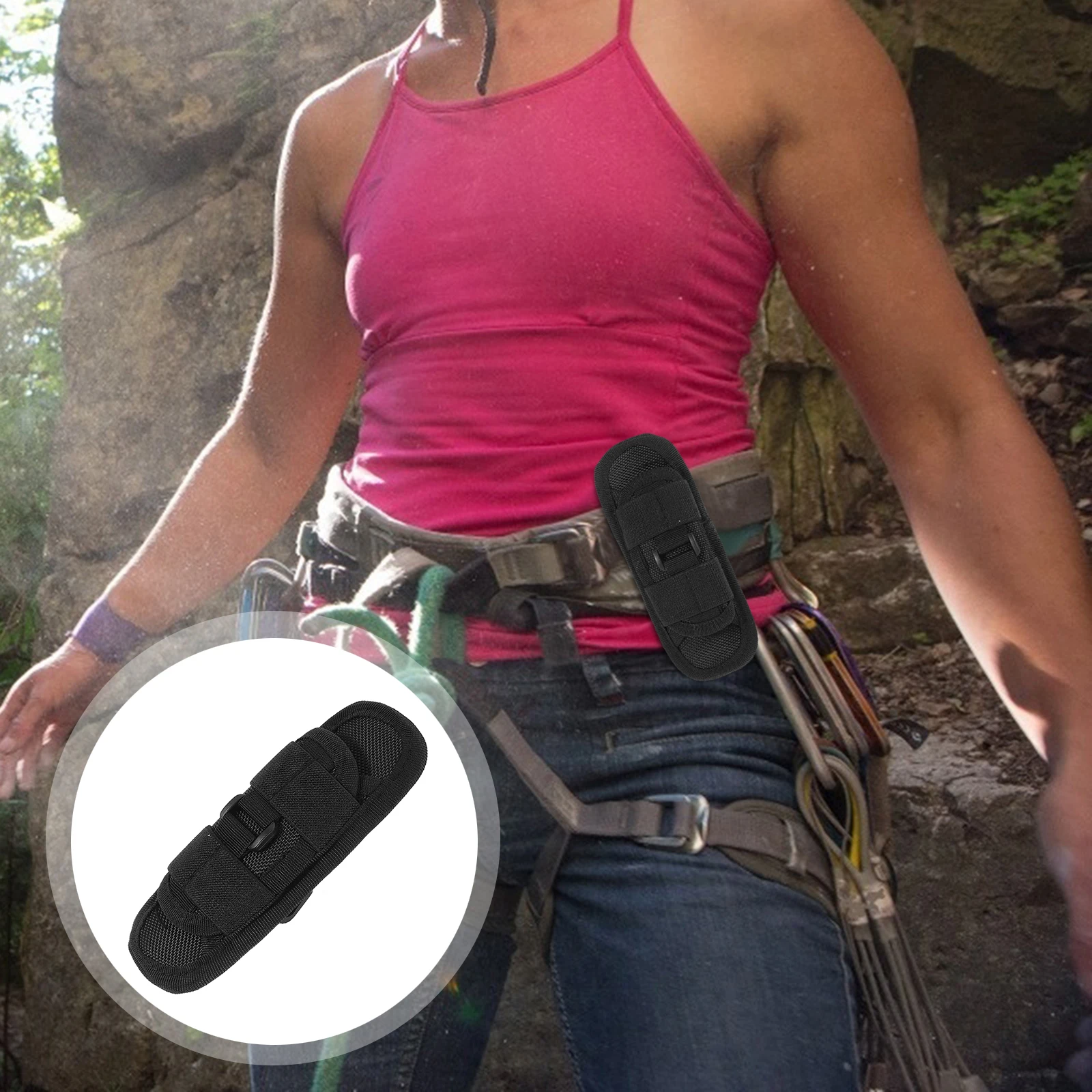 

Flashlight Pouch Black 5.4X4.6X15Cm Nylon Durable Belt Clip Outdoor Camping Hiking Hunting Gear Case Carry Pouch