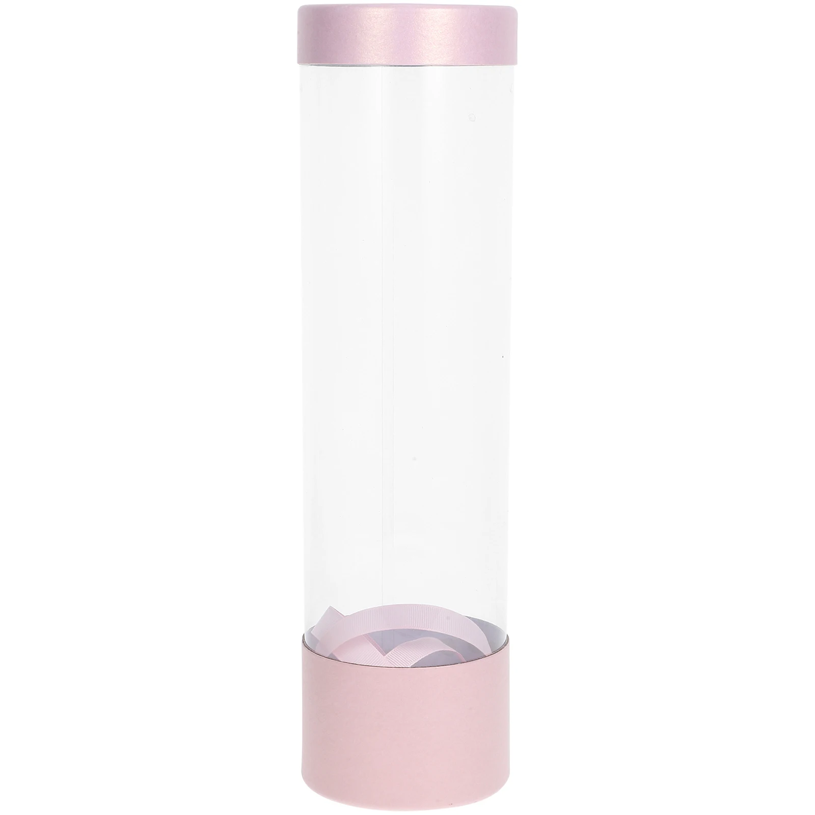 

Clear Flower Gift Box Transparent Cylindrical Flower Packaging Box Pvc Rose Valentine Day Flower Bucket