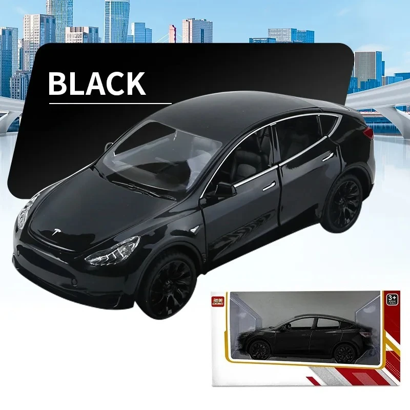 1:24 Model Y Hoge Simulatie Diecast Metaallegering Model Auto Geluid Licht Trek Collectie Kinderen Speelgoed Geschenken C327
