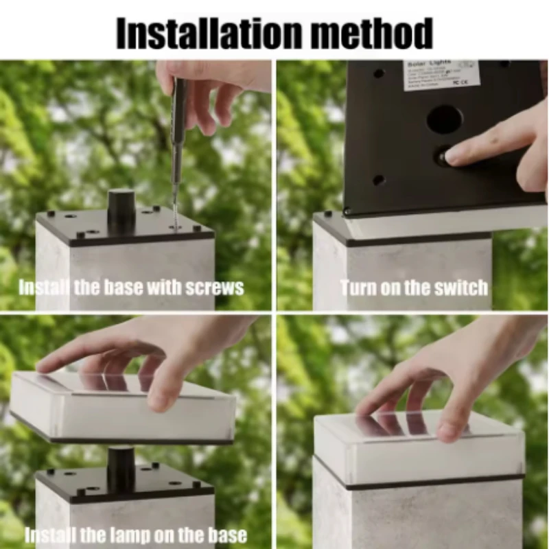 Solar Powered LED Post Cap Lights Waterproof Outdoor Garden Fence Lamp for Wooden Posts Lawn Camping Summer Decor