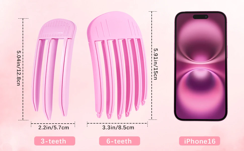 2PCS Hair Volume Clip for Fluffy Bangs, Easy High Crown Volume Comb for Women, Volumizing Hair Clips Instant No-Trace Hair Root