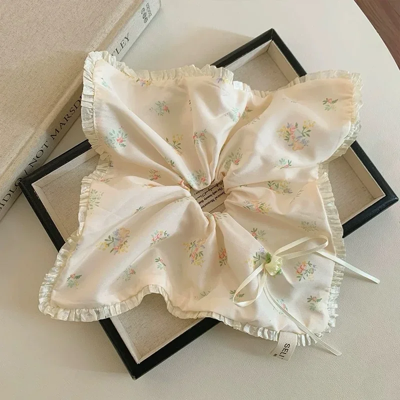 Elegantes Haarband mit floraler Schleife und Spitze, süße Haaraccessoires für Frauen, Haargummi.