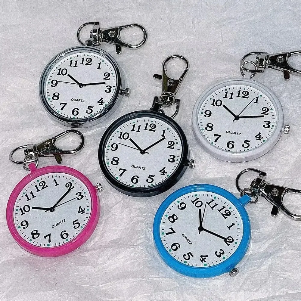 Nuevo Reloj de Bolsillo de Cuarzo Pequeño y Bonito con Llavero, Reloj de Cuarzo para Hombres y Mujeres, para Enfermeras, Doctores, Estudiantes, Relojes Minimalistas, Regalo para Niños