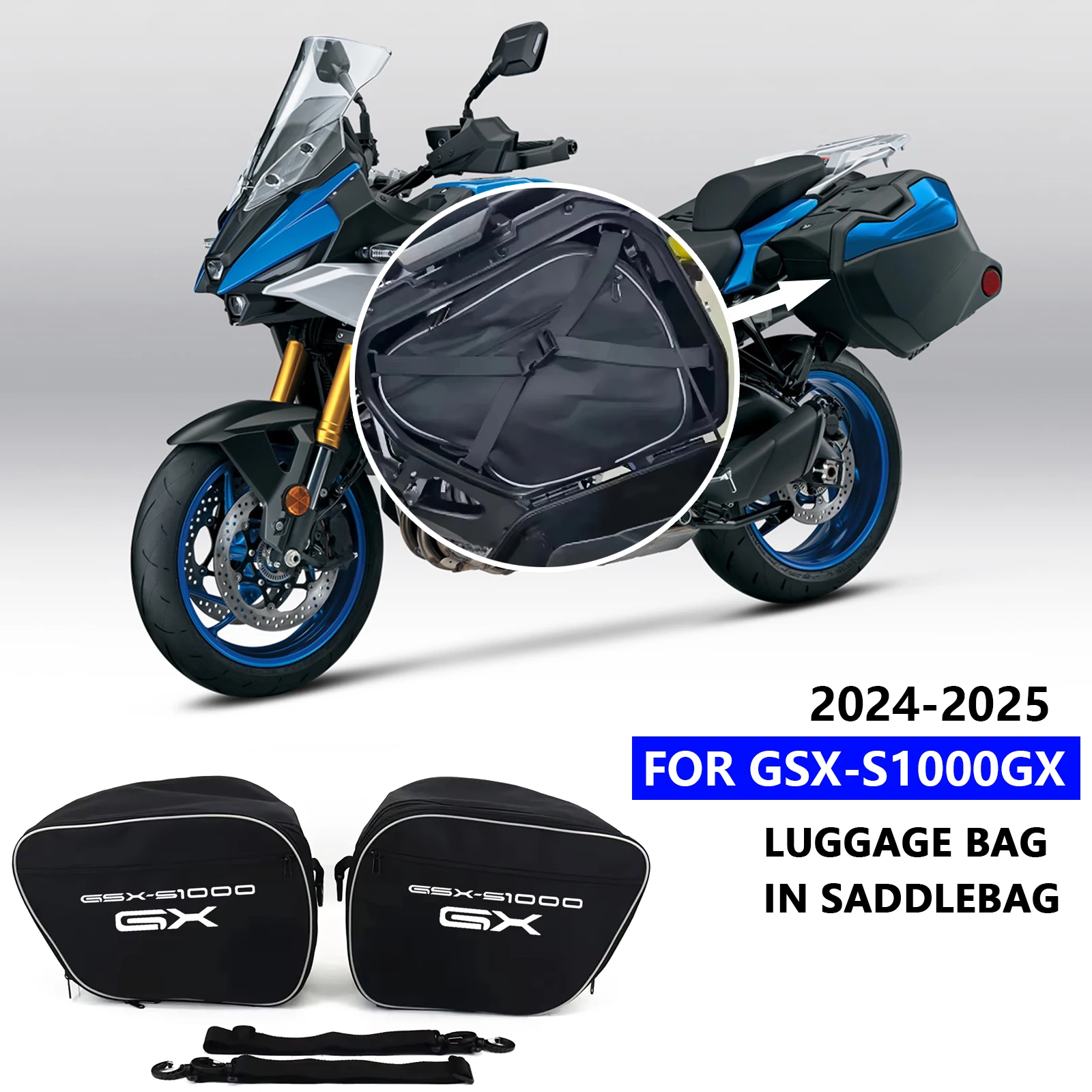 For GSX S1000GX GSXS1000GX GSX-S1000 GX 2024-2025 Liner Duffel Bag Side Box Internal Duffel Bag Motorcycle Accessories