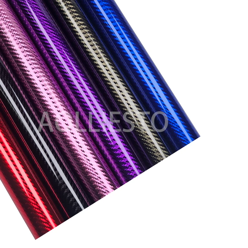 

High Gloss 9D Carbon Fiber Black Red Motorcycle Stickers for Car Vinyls Forged Carbon Wrap Vinyl Paper for Car Wrapping Film