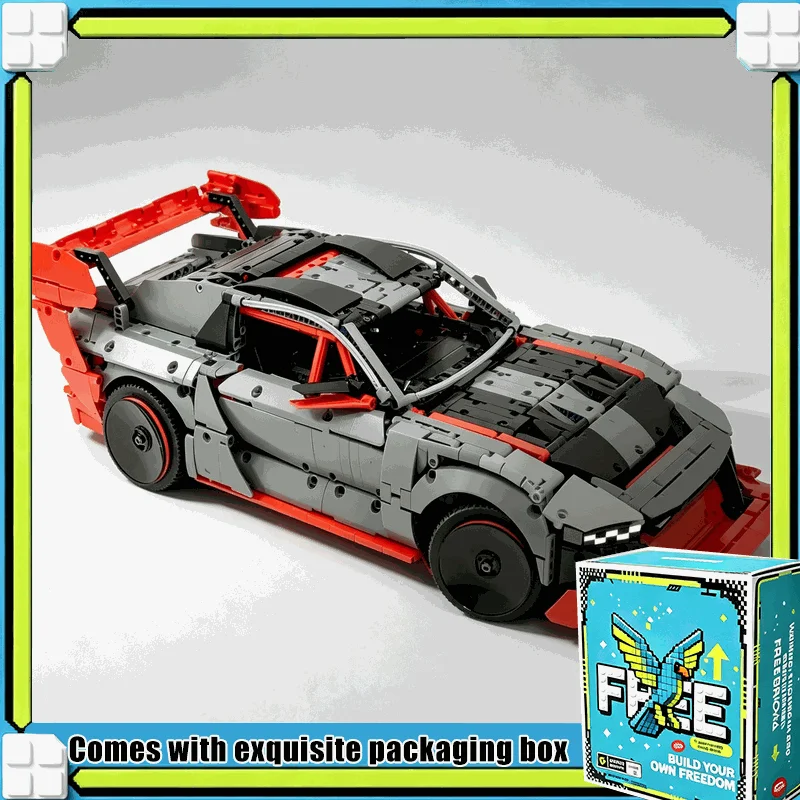 3187PCS 1 To 8 Scale Electric Rallycross Sport Car Model Custom Building Blocks Remote Control DIY Assembly Toy Display Gift