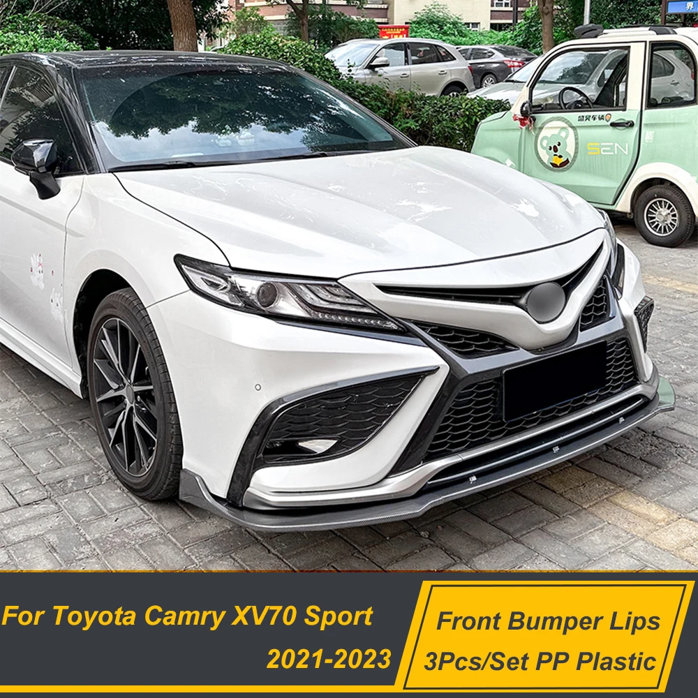 

For Toyota Camry XV70 2021 22 23 Sport Car Front Bumper Lip Chin Spoiler Splitter Diffuser Body Kit Protective Cover Accessories